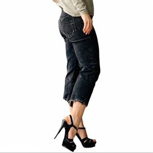 R13 Italian Boyfriend Crop Relaxed Destroyed Jeans